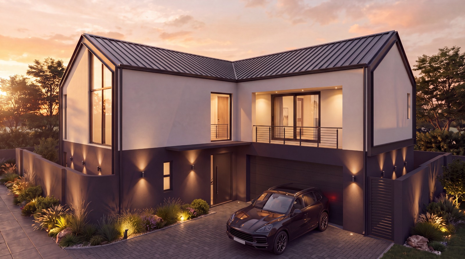 Arrival architectural perspective of a residence at 18 on Arlington